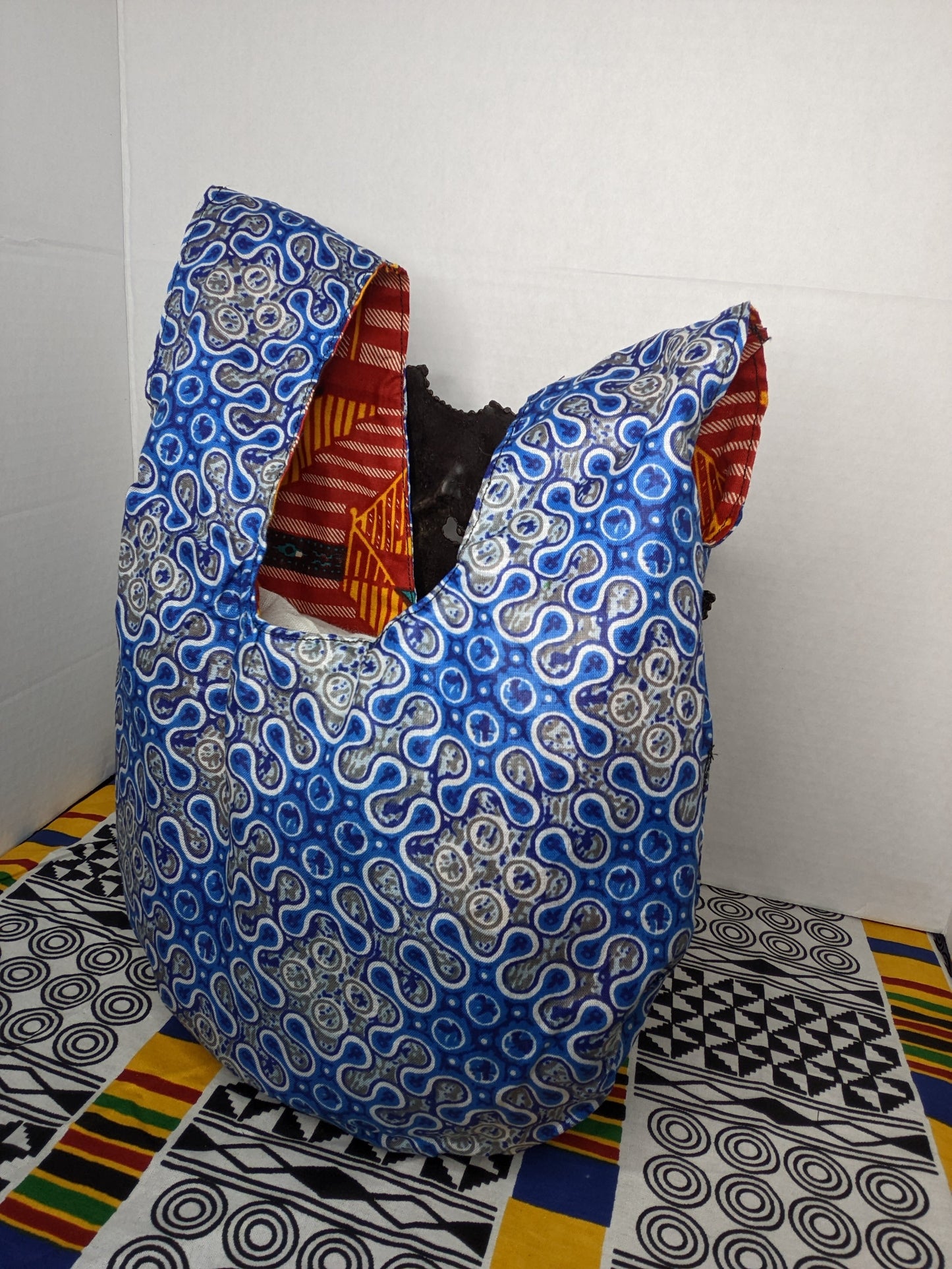 SOLD Reversable Print Knot Money Bag