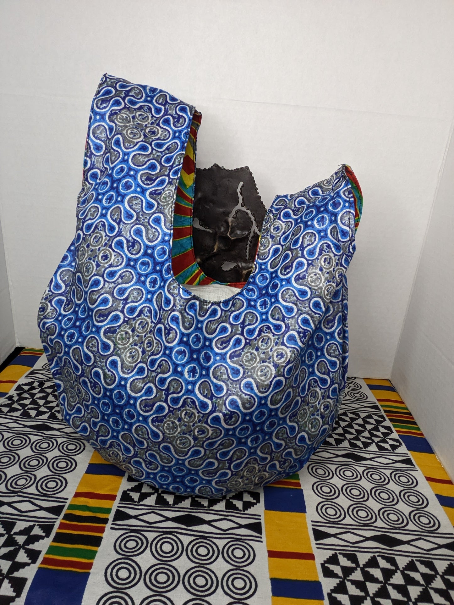 Reversable Print Knot Money Bag