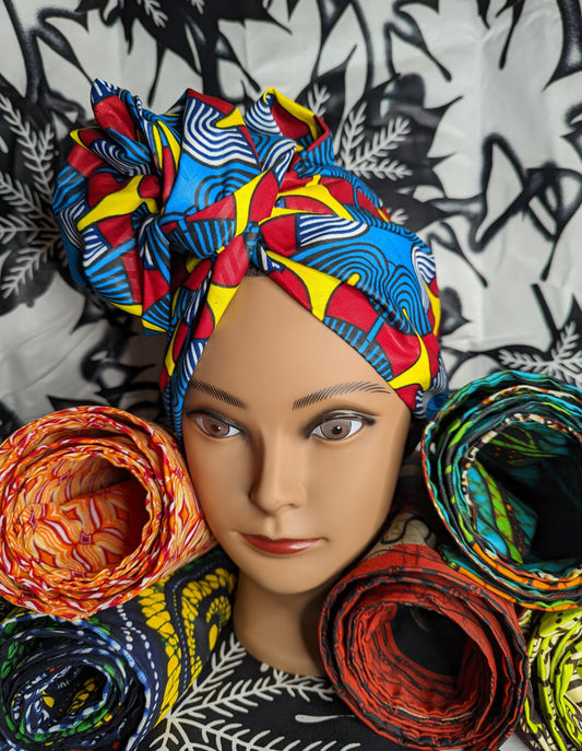 Vibrant Flexible Ankara Wire Headwrap